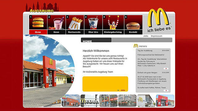 Layouterstellung für McDonalds Augsburg